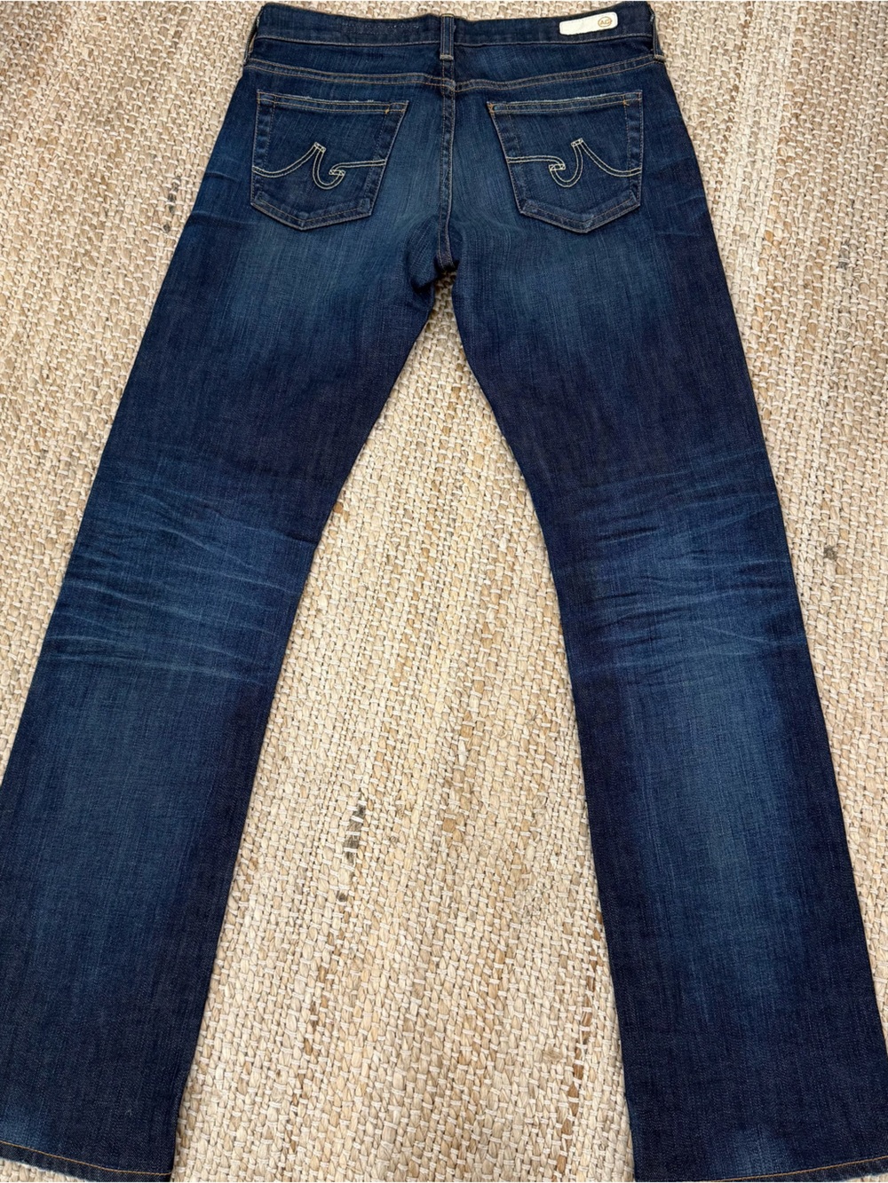 AG Adriano Goldschmied Jeans 28 R Dark Indigo Denim Stretch Straight Leg Y2K - Picture 7 of 12